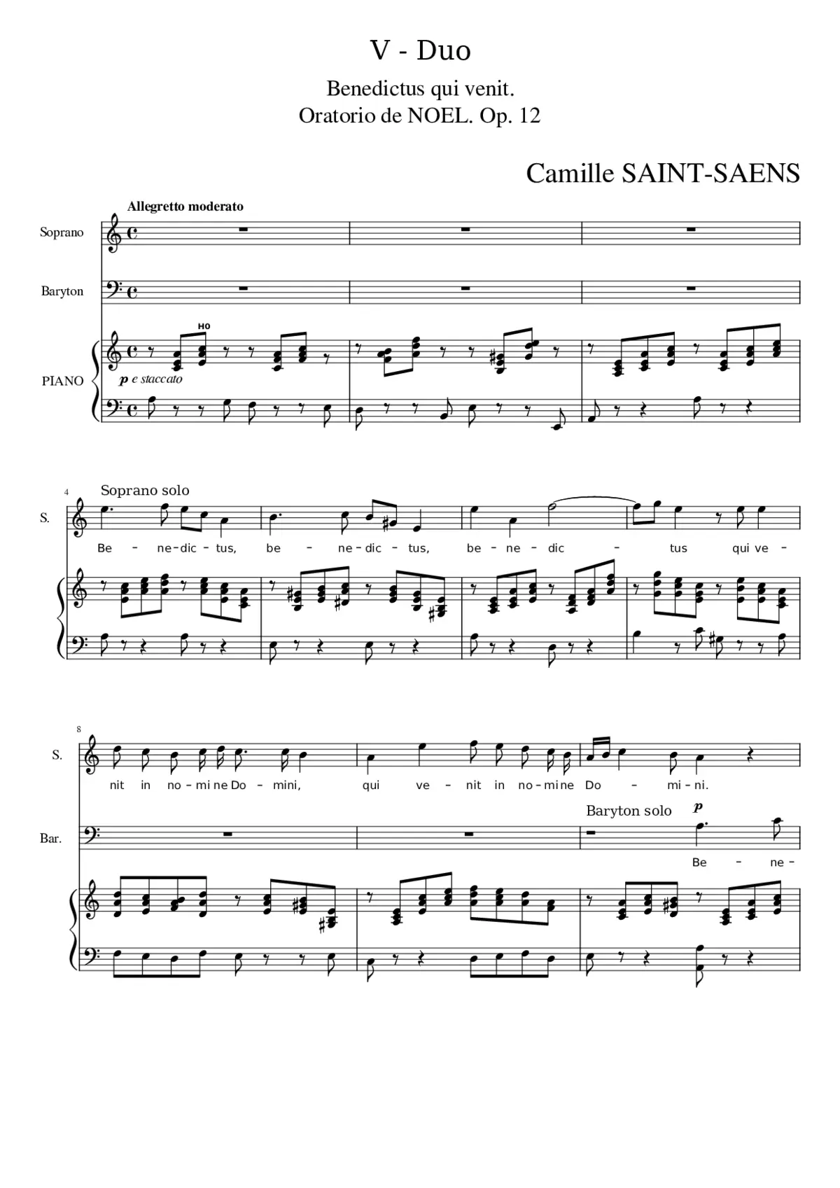 Oratorio de Noël Op.12 - Page 1