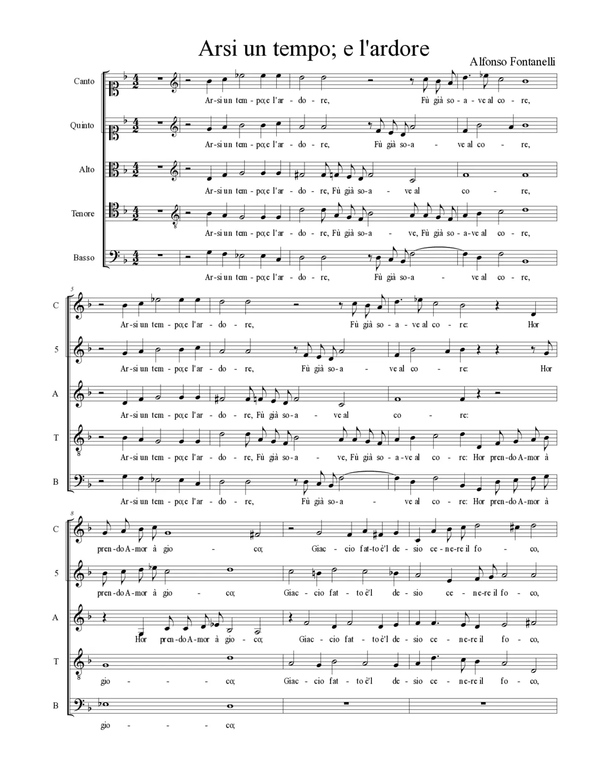Arsi un tempo; e l'ardore - Page 1