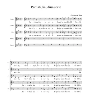 Partisti, hai dura sorte