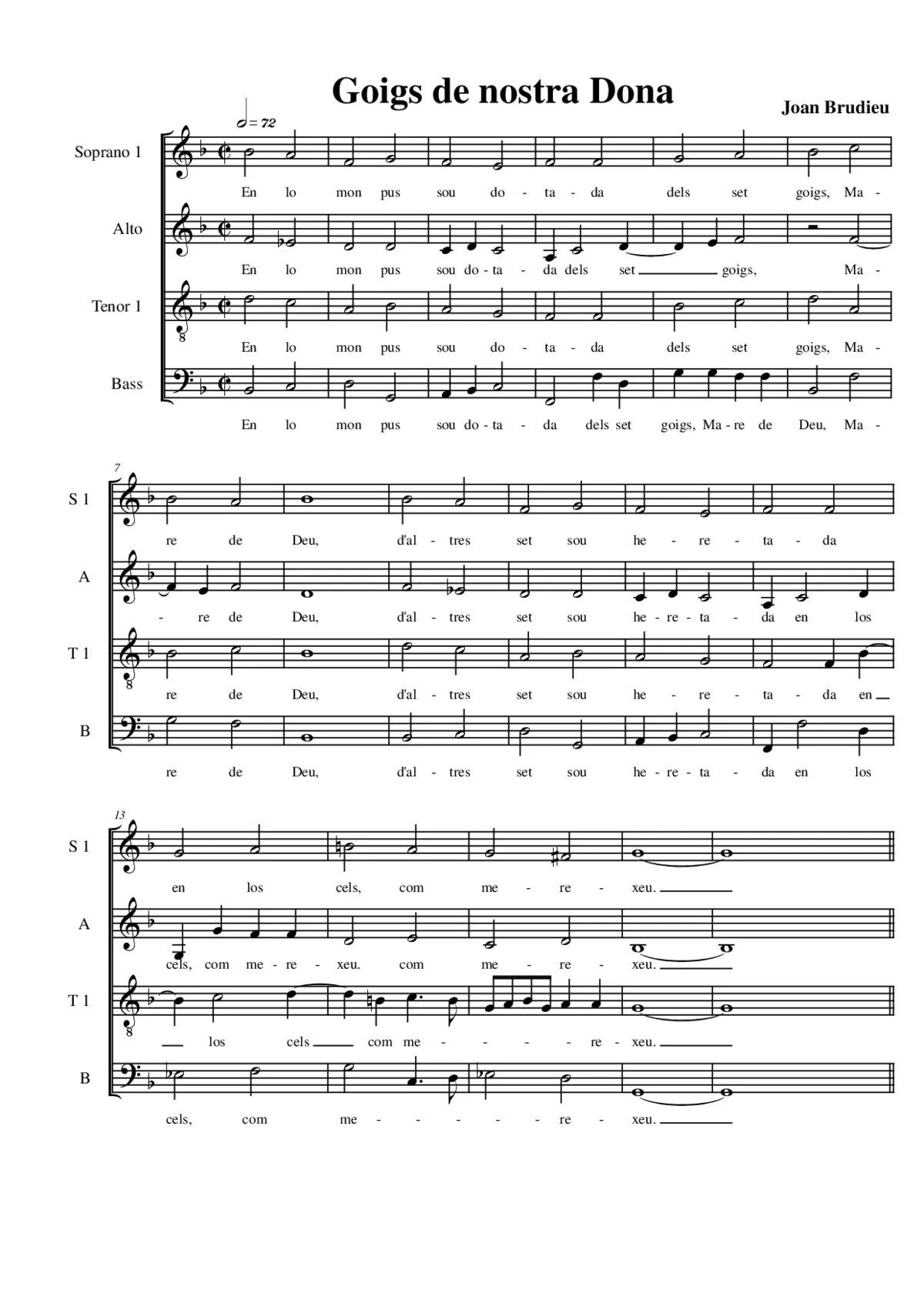 Goigs de nostra Dona - Page 1