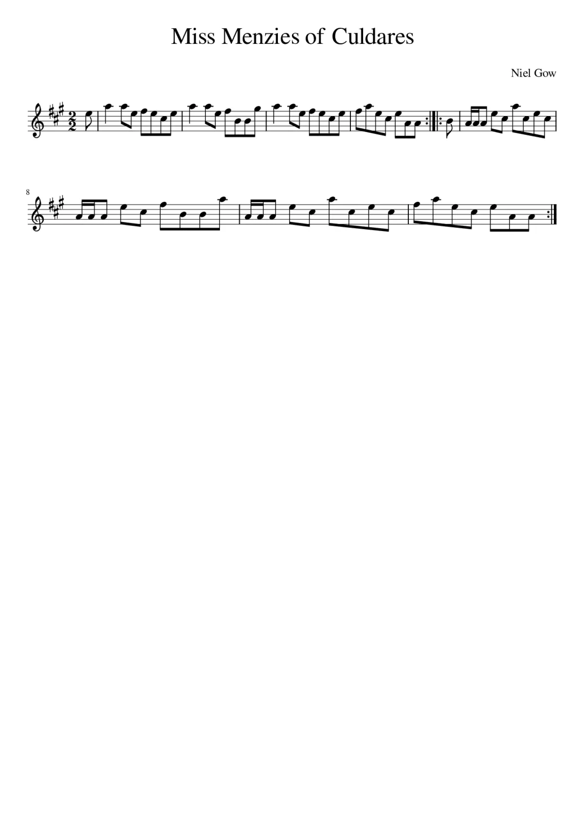 Miss Menzies of Culdares - Page 1