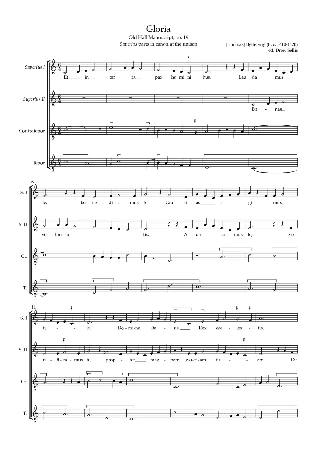 Gloria, Old Hall 18 - Page 1