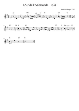 l'Air de l'Allemande (G)