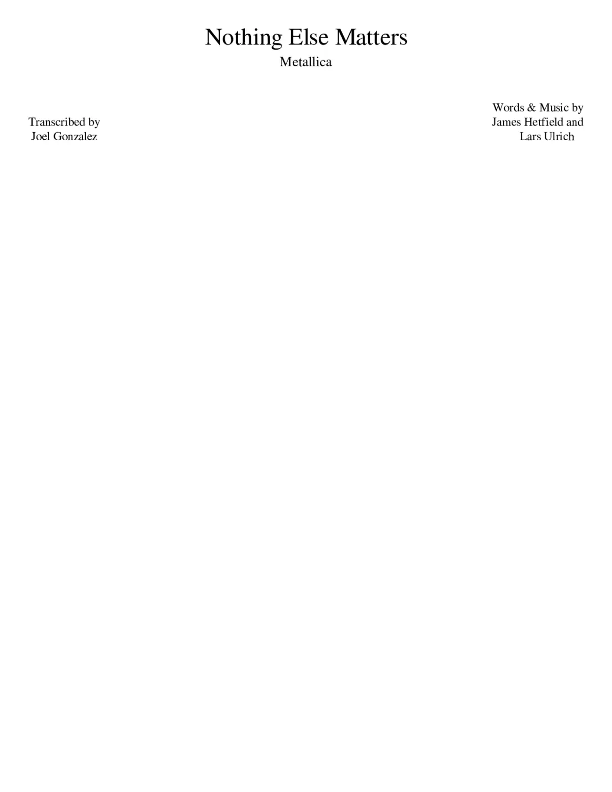 nothing else matters - Page 1