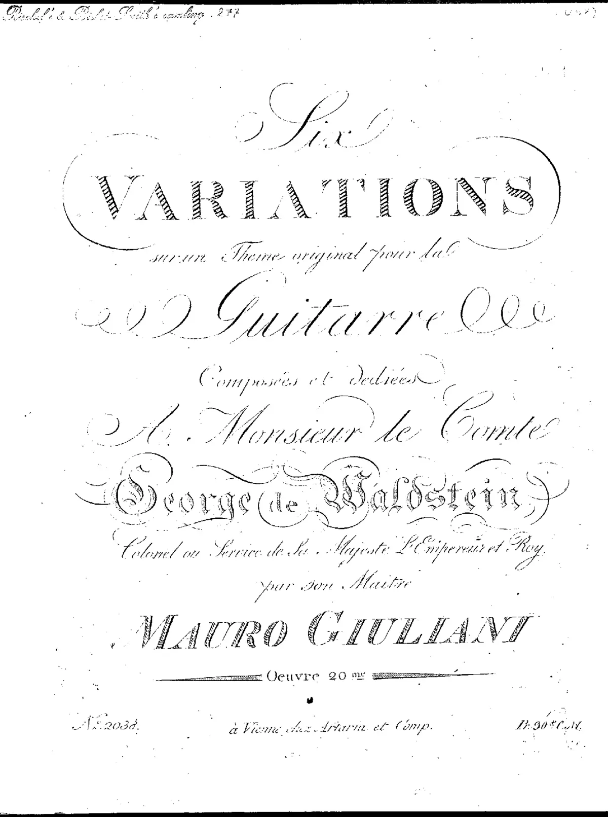 6 Variations, Op.20 - Page 1