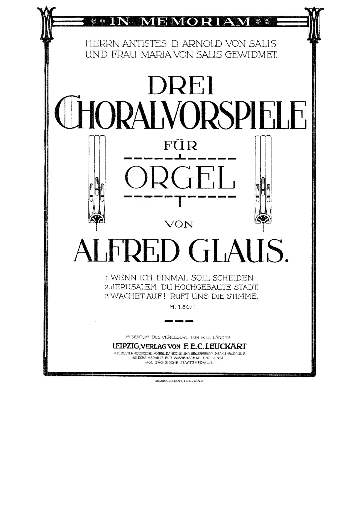 3 Choralvorspiele - Page 1