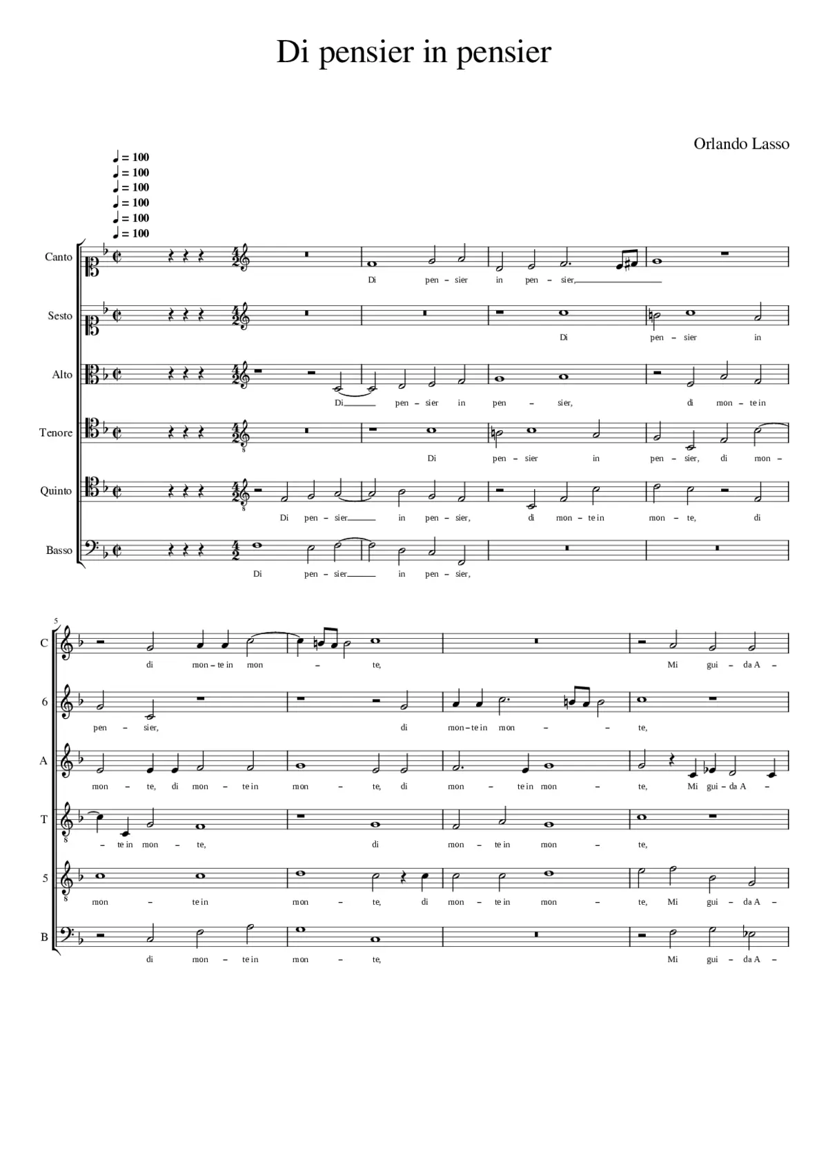 Di pensier in pensier - Page 1