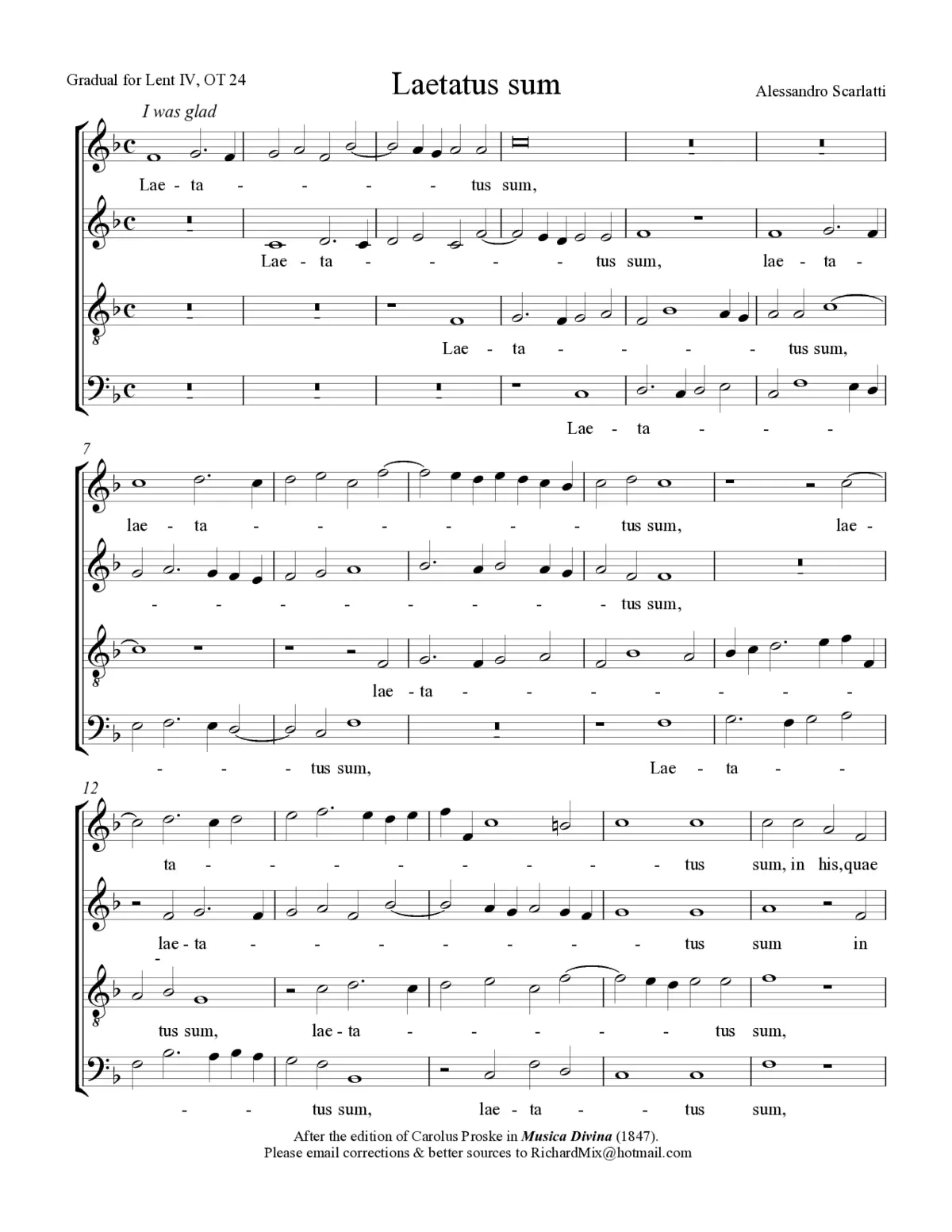 Laetatus sum - Page 1
