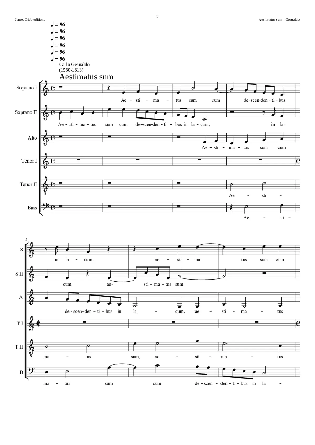 Aestimatus sum - Page 1