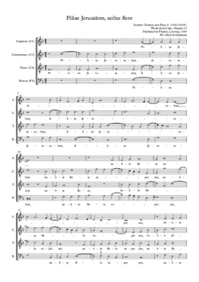 Filiae Jerusalem, nolite flere