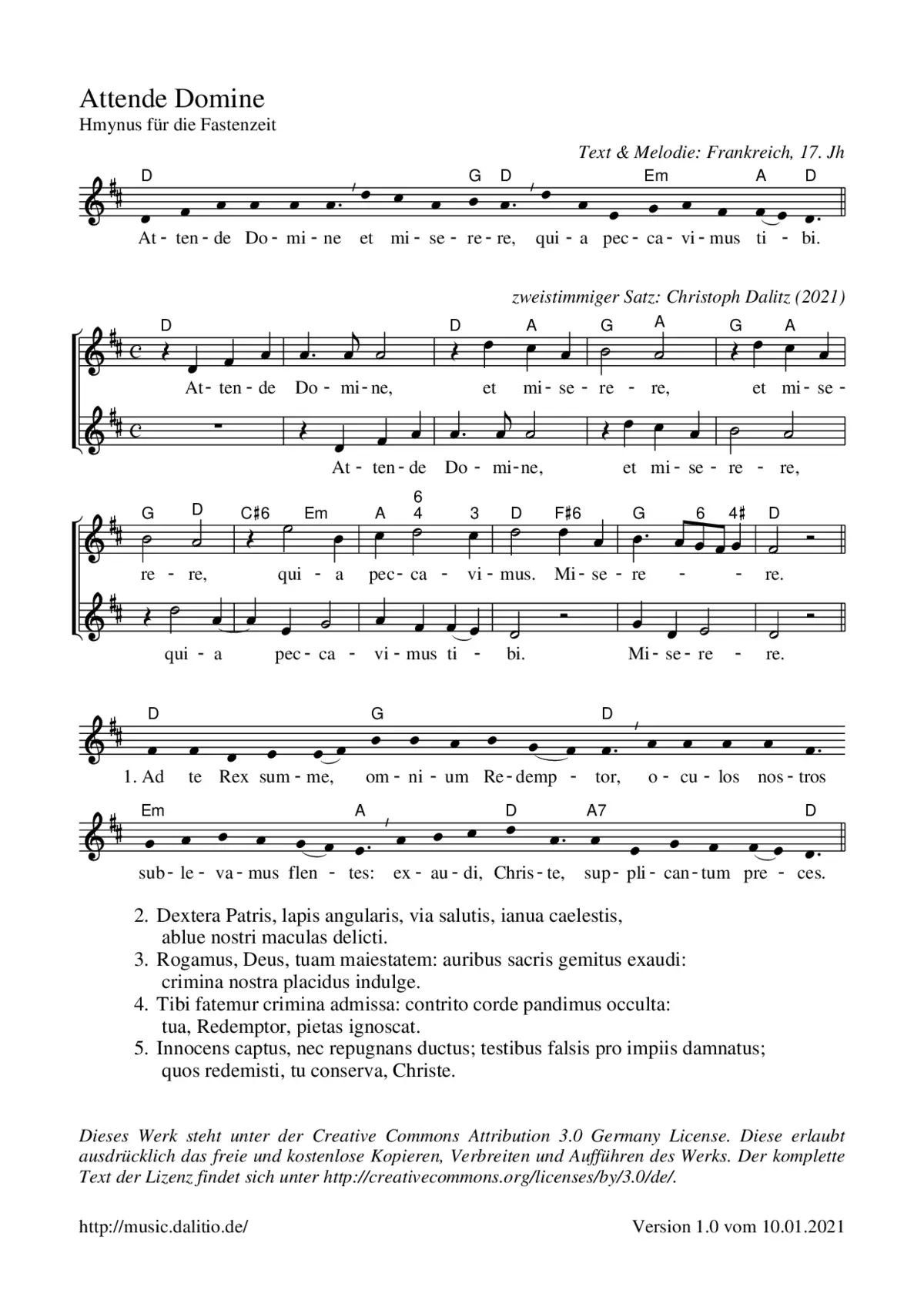 Attende Domine - Page 1