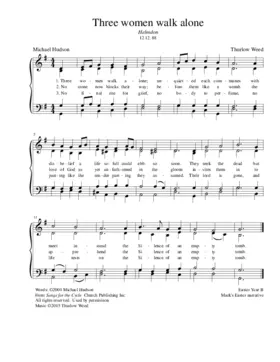 Three women walk alone