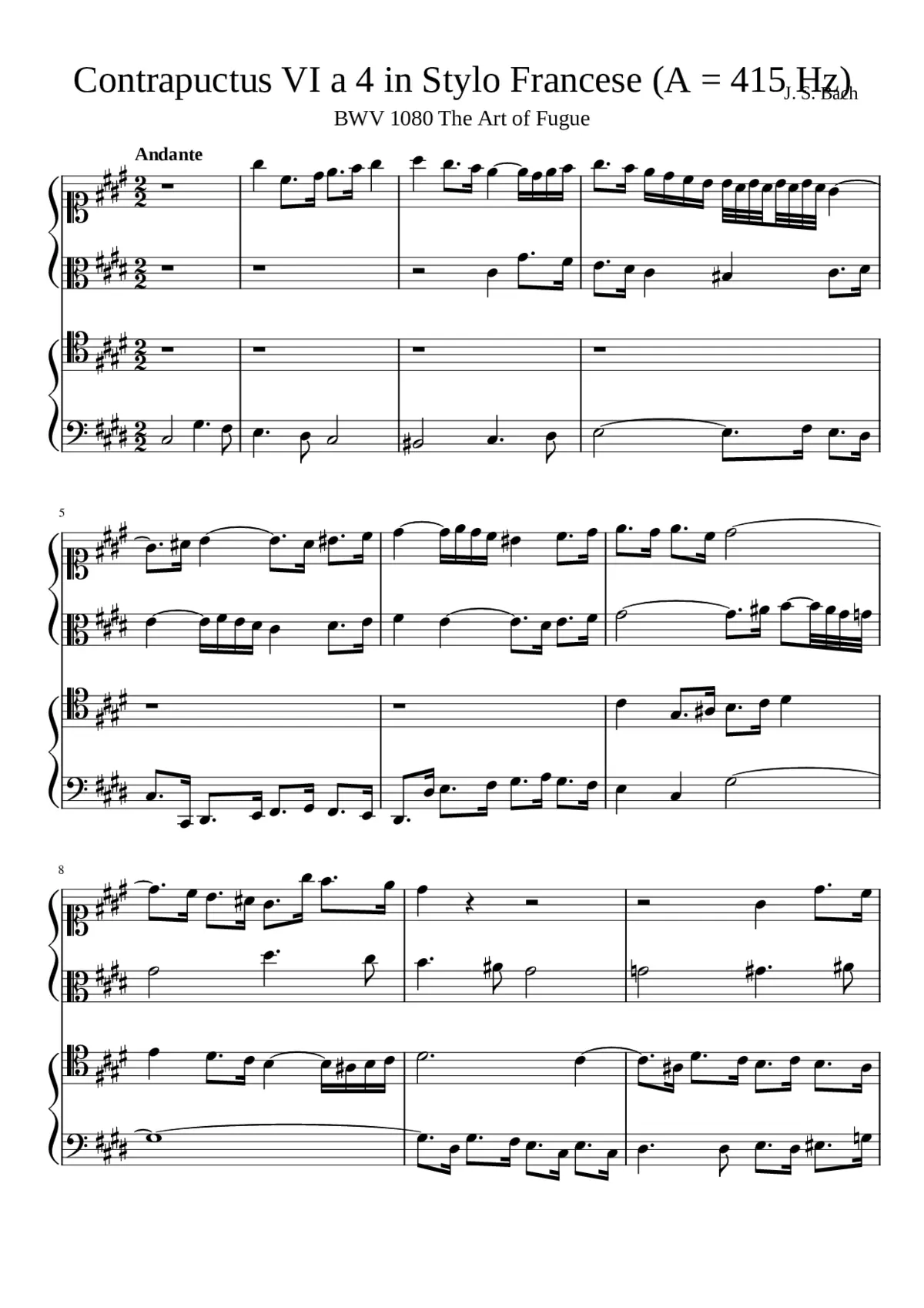 Die Kunst der Fuge BWV 1080 - Page 1