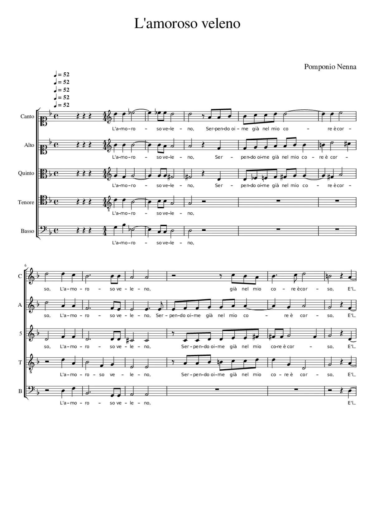 L'amoroso veleno - Page 1