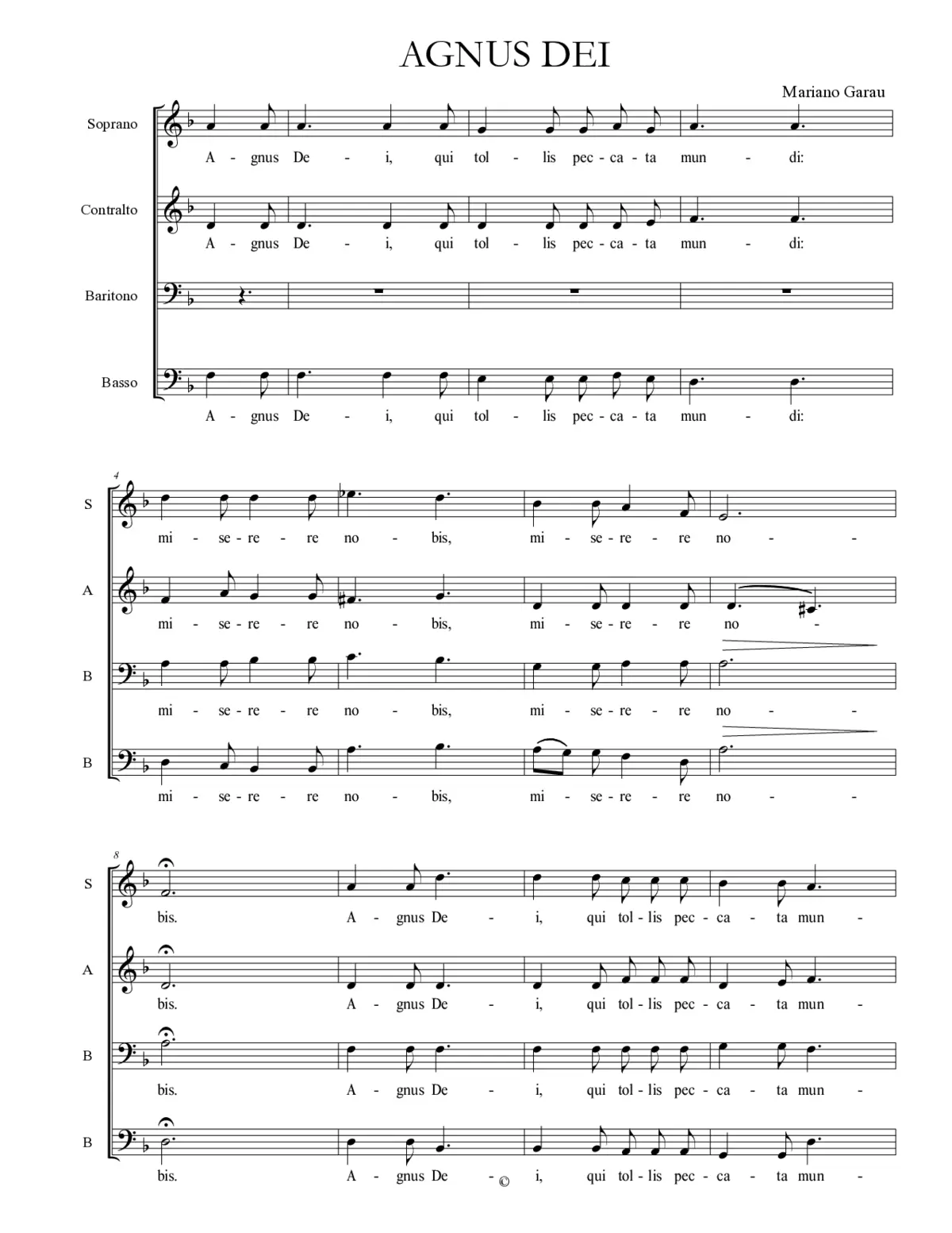 Agnus Dei IV - Page 1