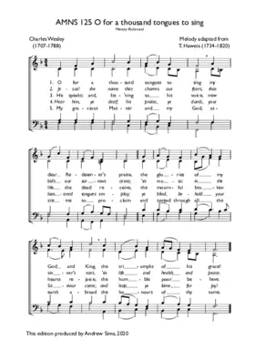 O for a thousand tongues to sing