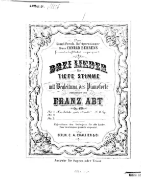 3 Lieder f. tiefere Stimme