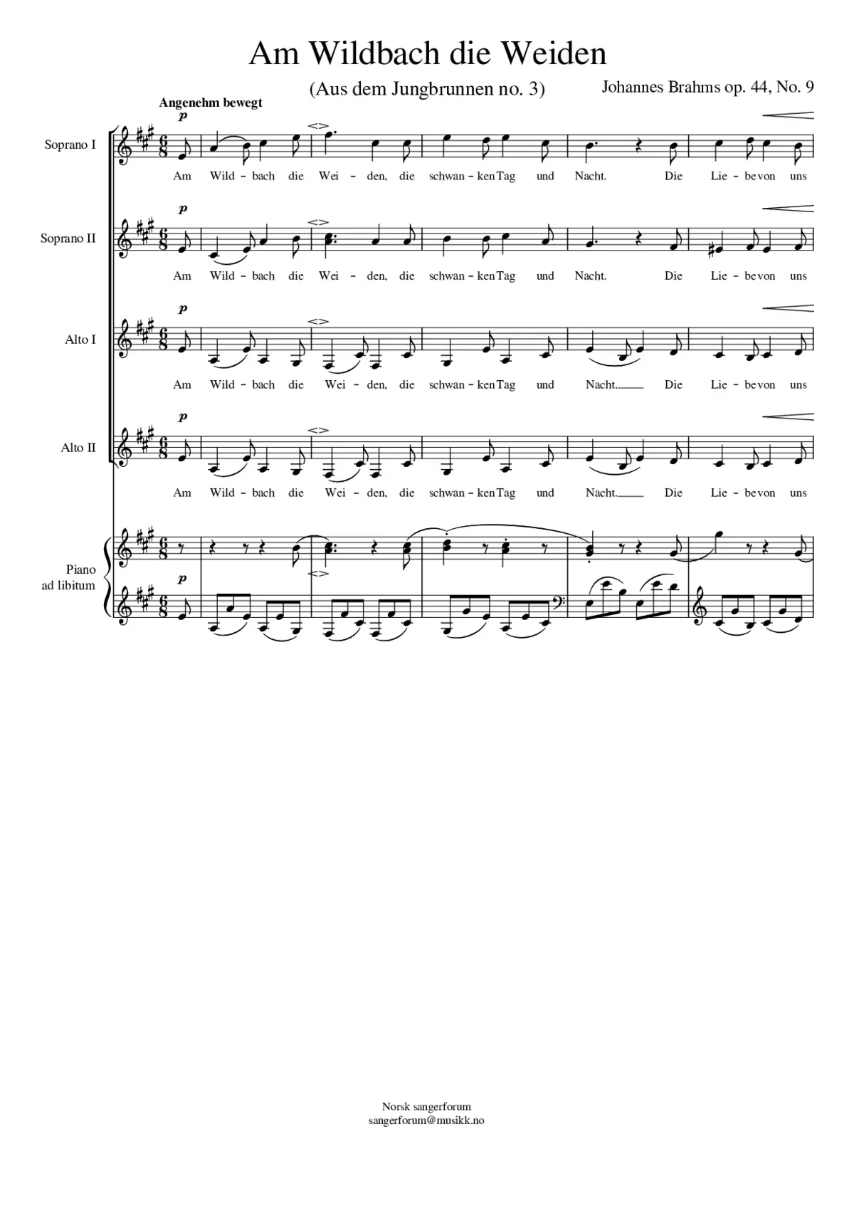 12 Lieder and Romances Op.44 - Page 1