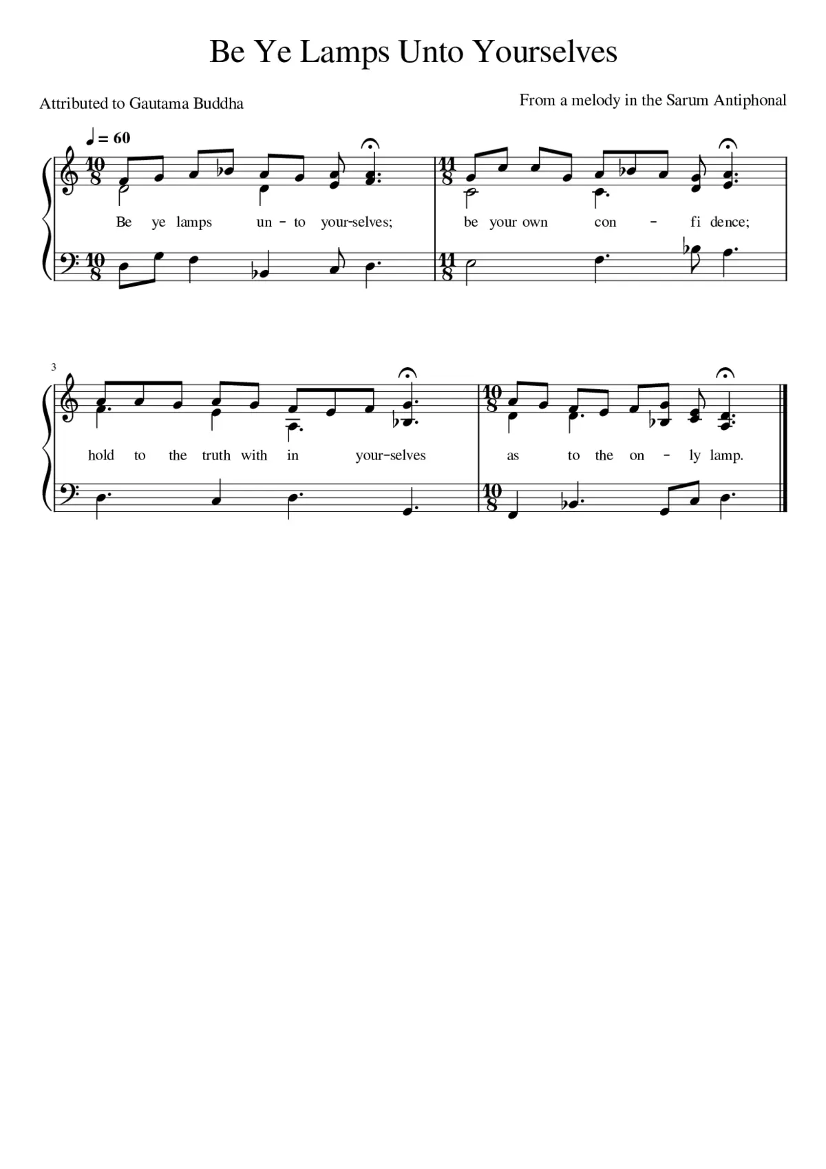 Be Ye Lamps Unto Yourselves - Page 1