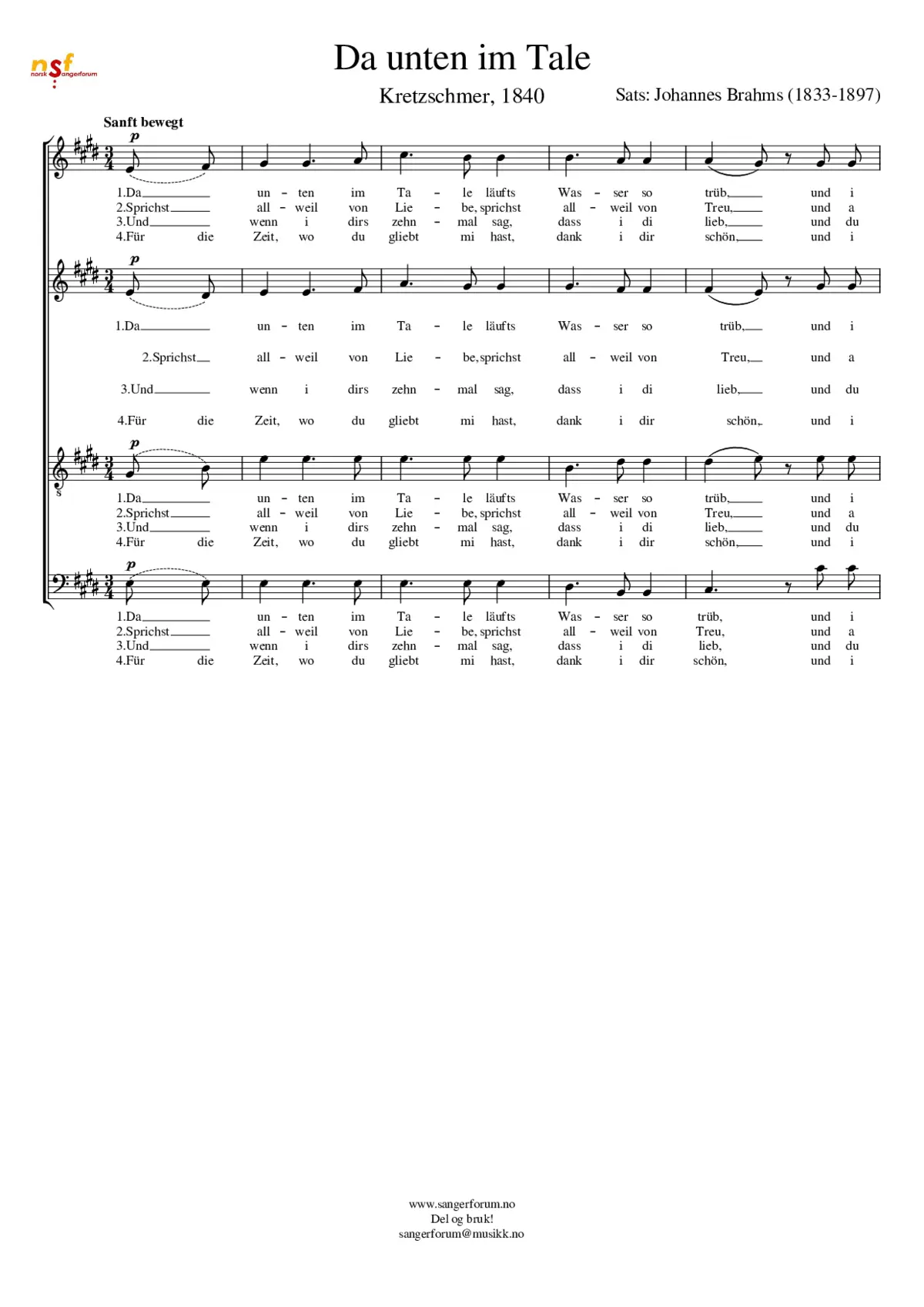 Da unten im Tale - Page 1