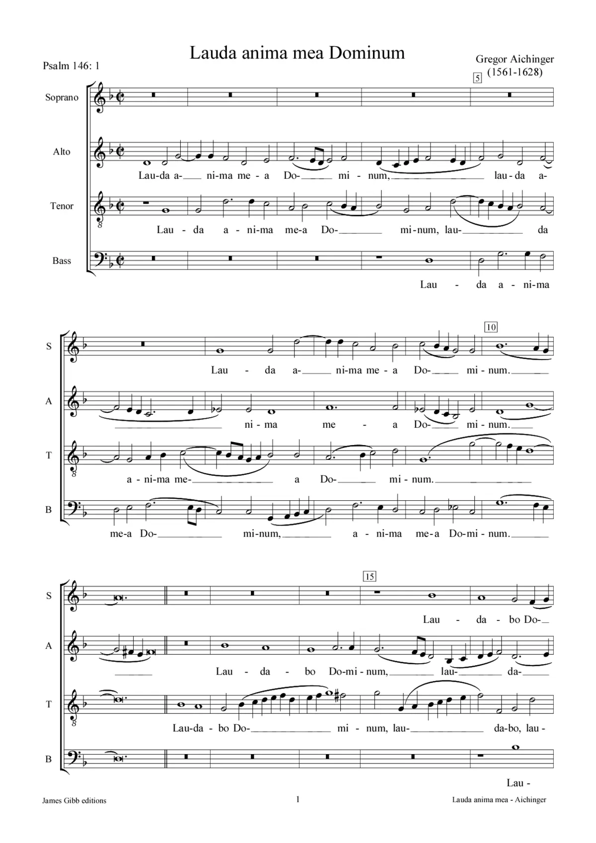 Lauda anima mea Dominum - Page 1