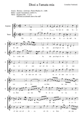 Dissi a l'amata mia lucida stella