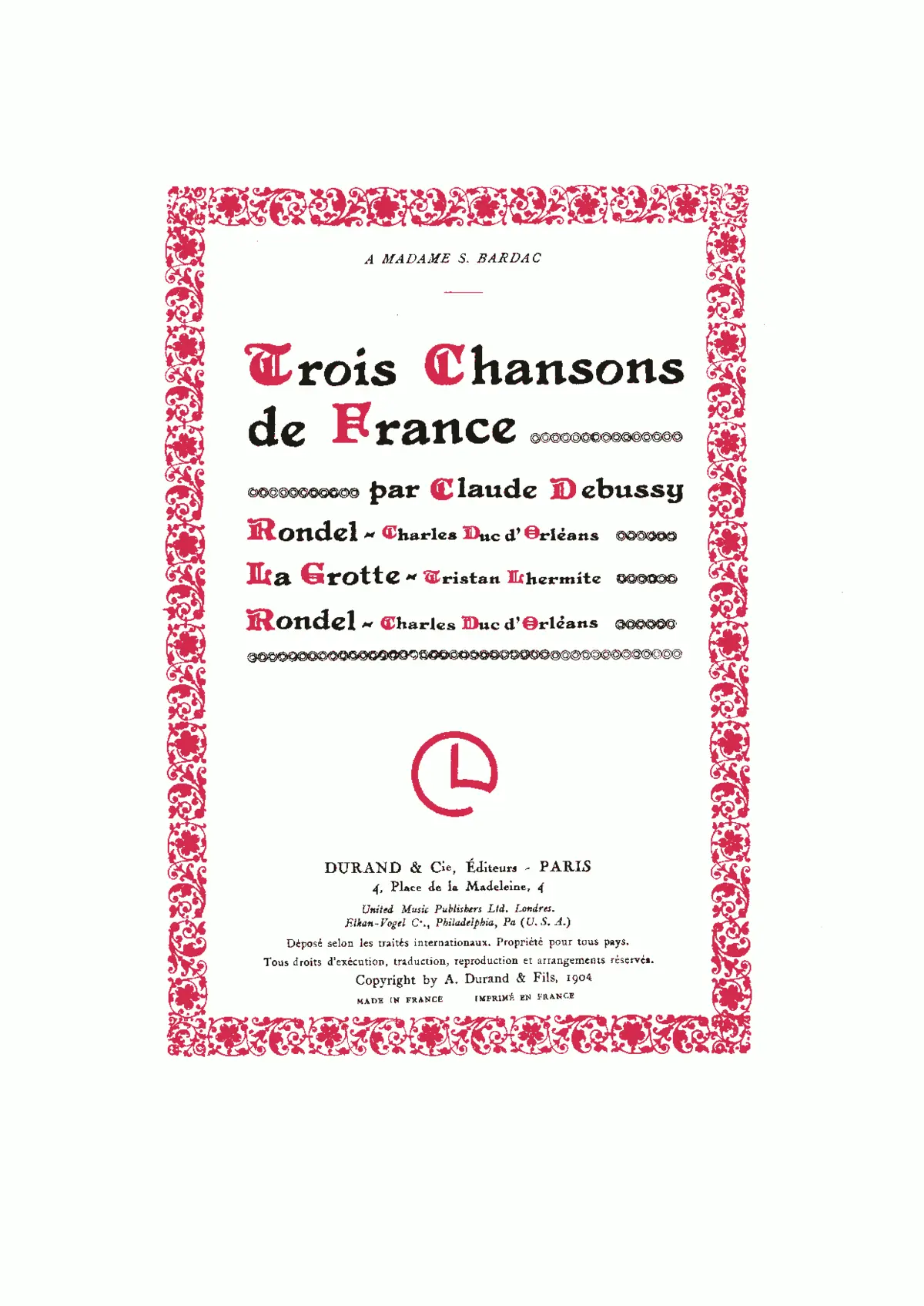 Trois chansons de France - Page 1