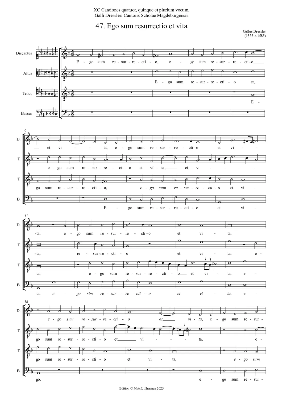 Ego sum resurrectio et vita - Page 1