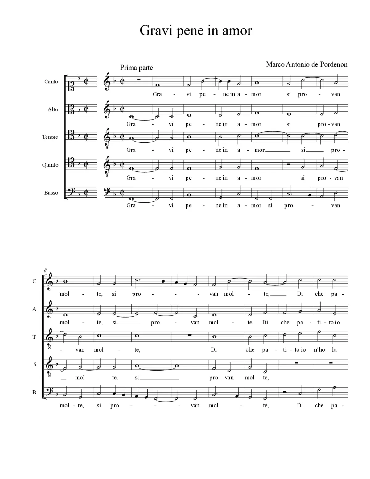 Gravi pene in amor - Page 1