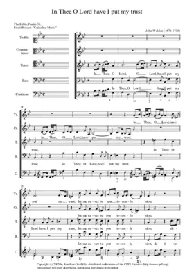 In thee, O Lord