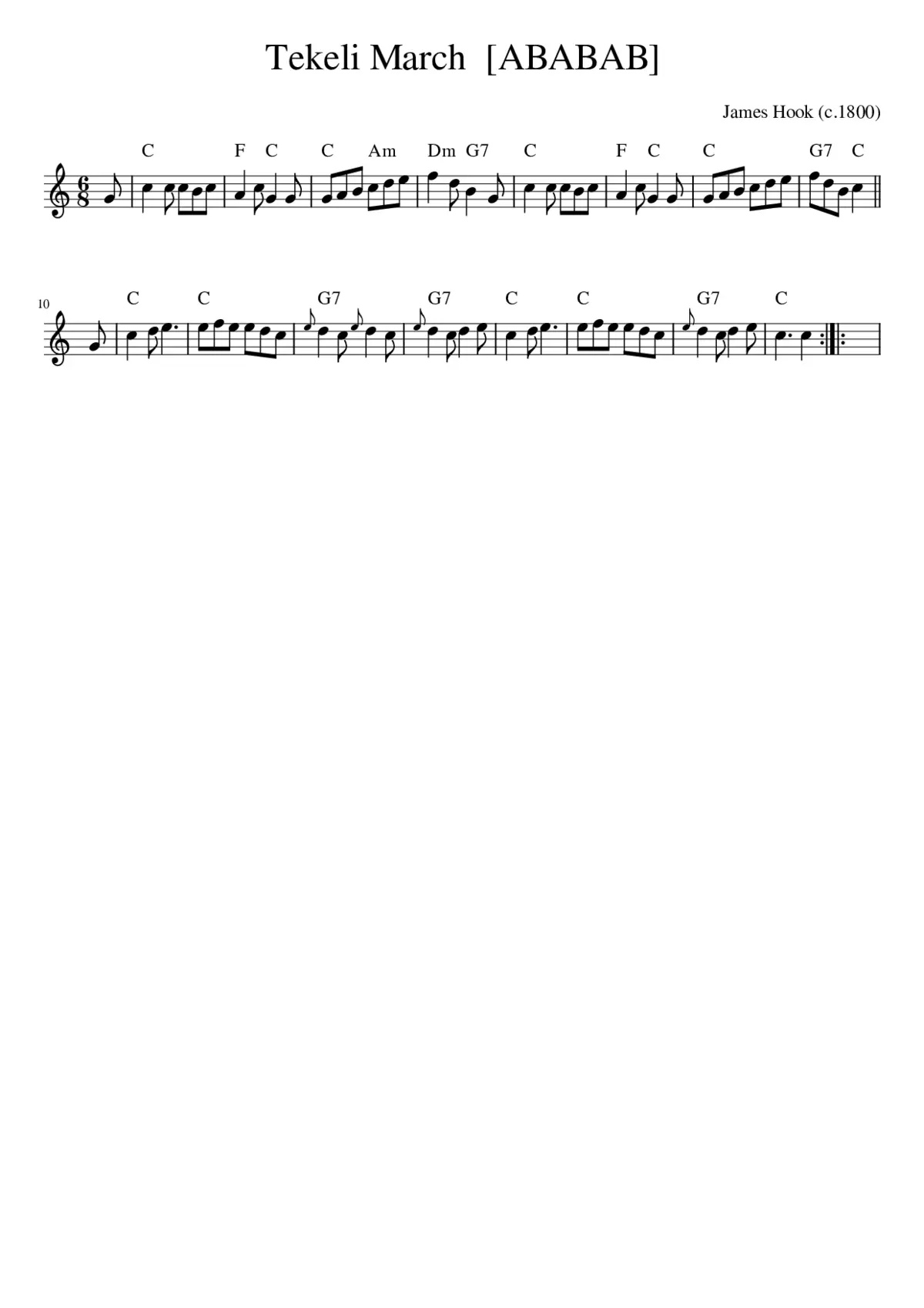 Tekeli March [ABABAB] - Page 1