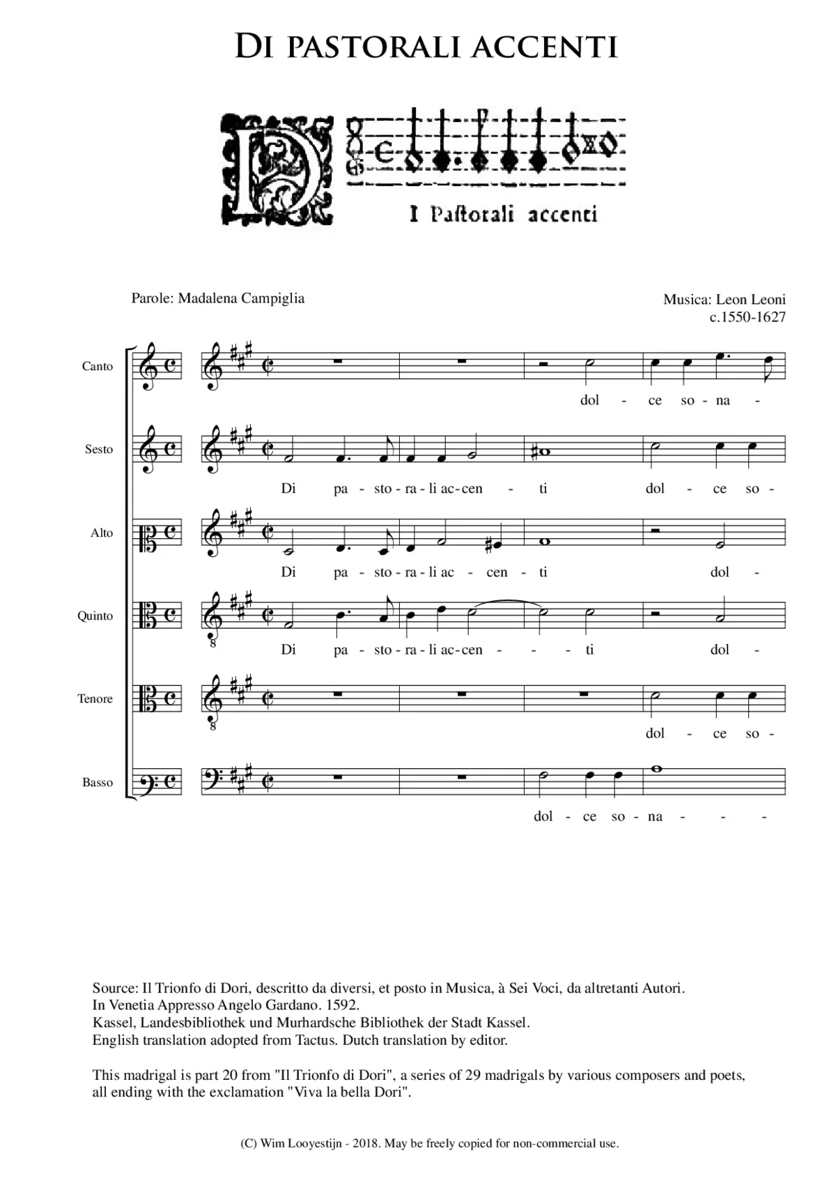 Di pastorali accenti - Page 1