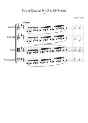 String Quartet No.3 in E flat major; III--Allegro-moderato