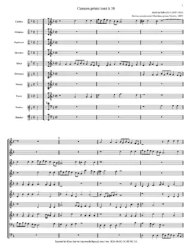 Canzon per sonar primi toni a 10