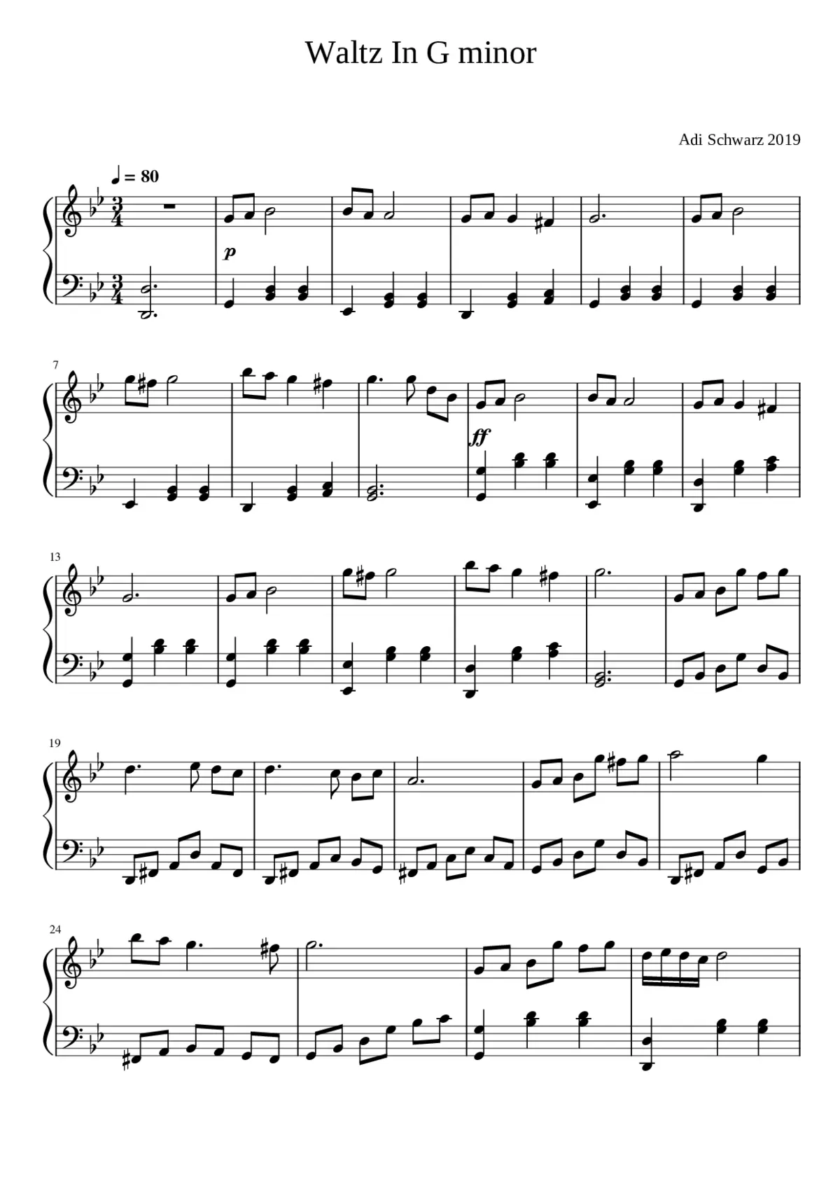 Waltz in G minor - Adi schwarz - Page 1