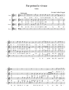 Far potess'io vivace