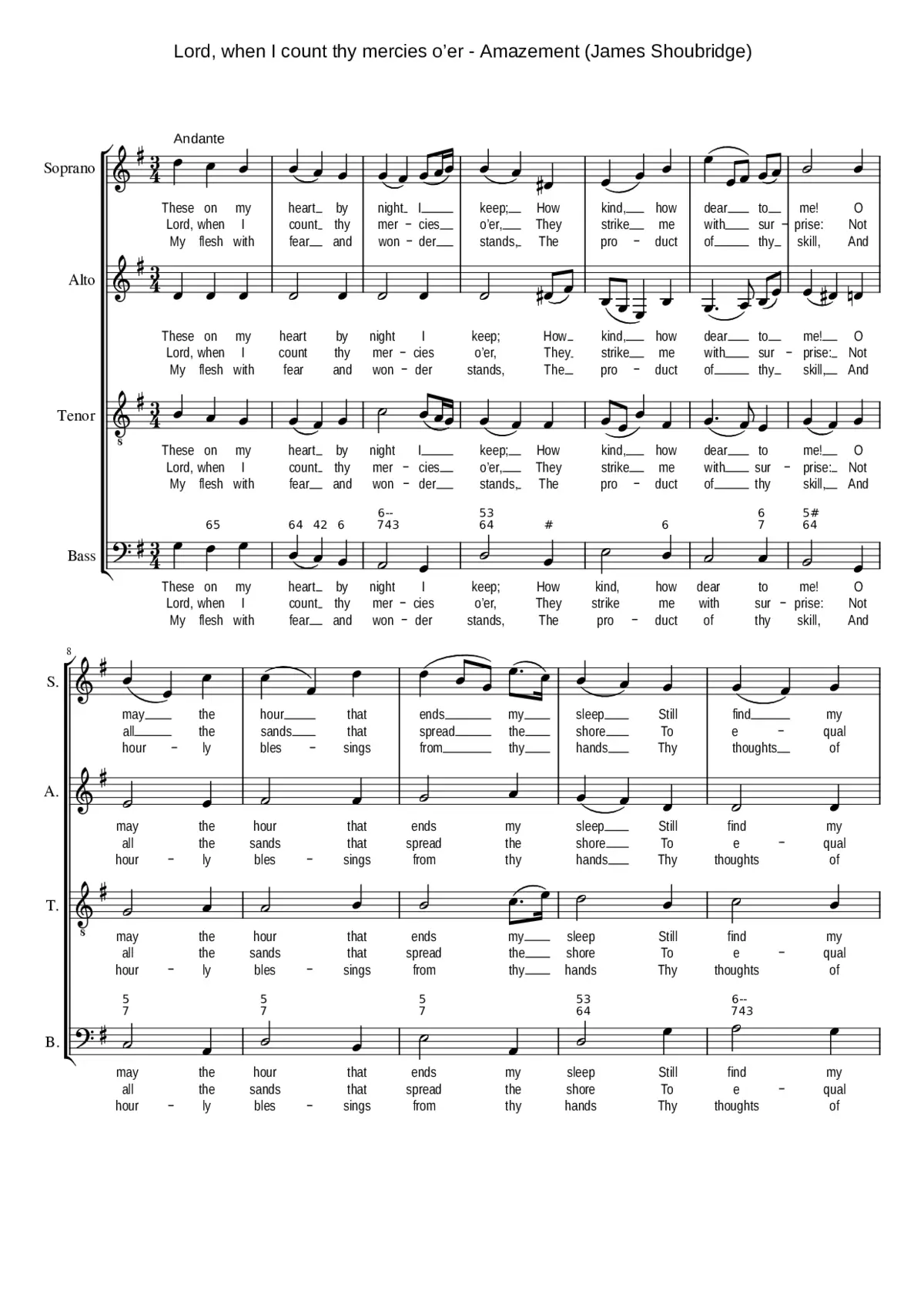 Lord when I count thy mercies o'er - Page 1