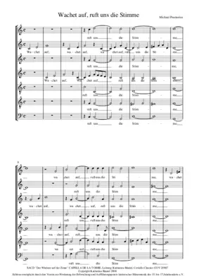 Wachet auf, ruft uns die Stimme a 7