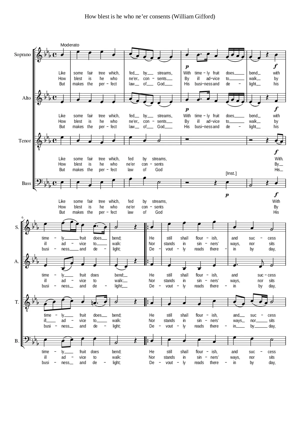 How blest is he who ne'er consents - Page 1