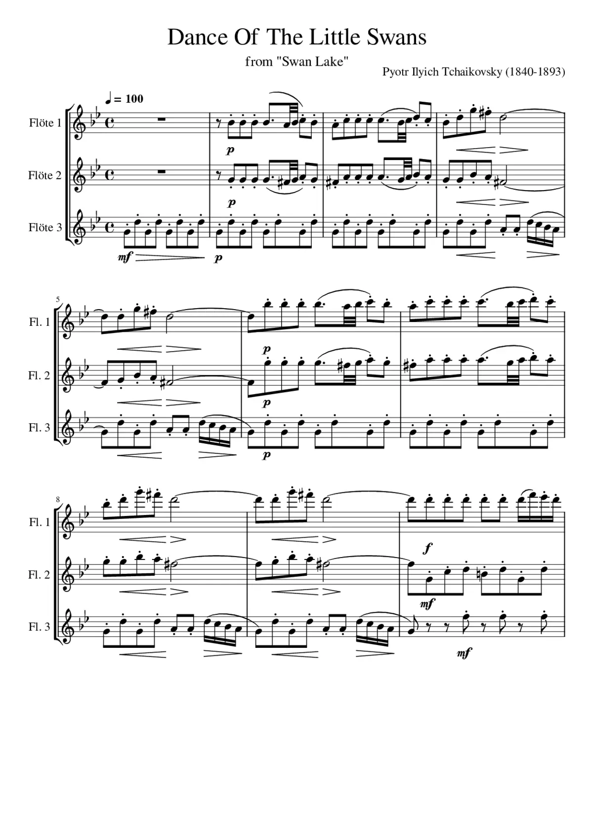 Swan Lake (ballet) Op.20 - Page 1