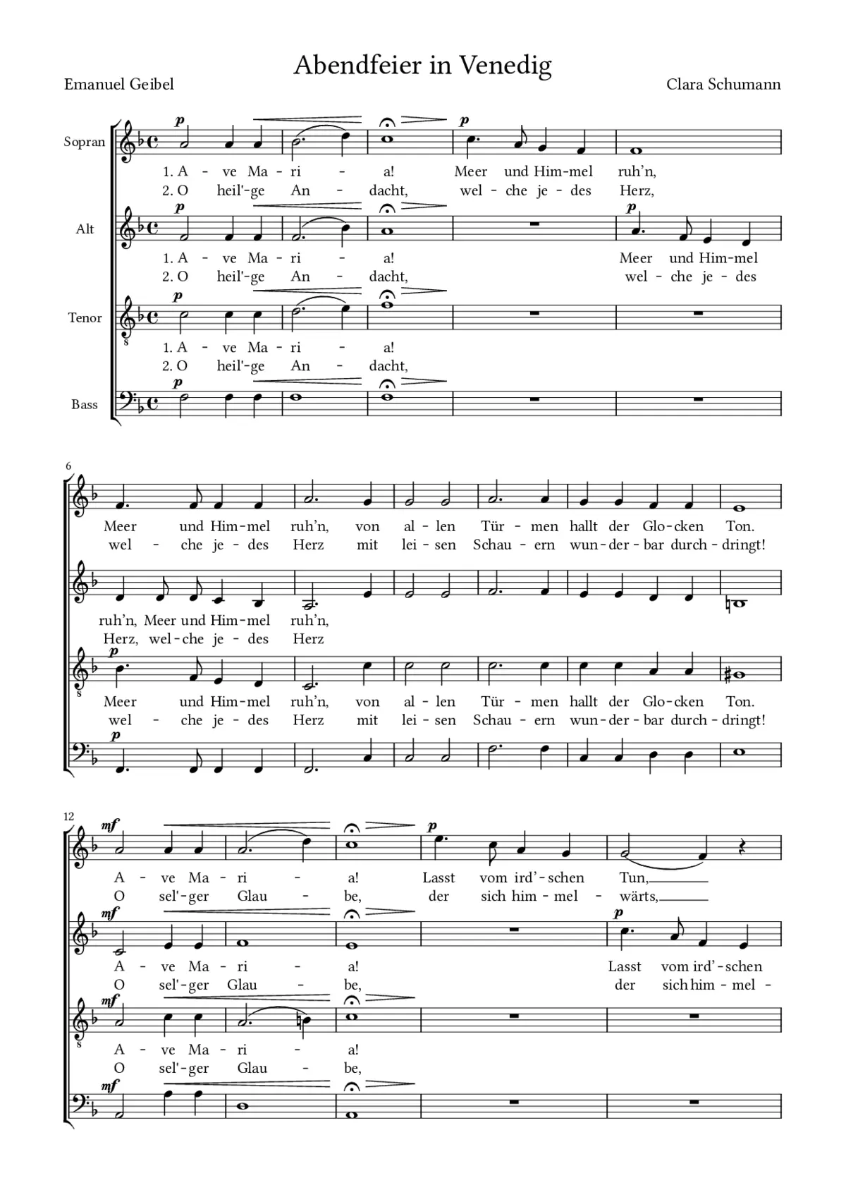 Abendfeier in Venedig - Page 1