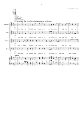 O worship the Lord in the beauty of holiness