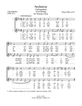 Verborgenheit (1. Fassung)