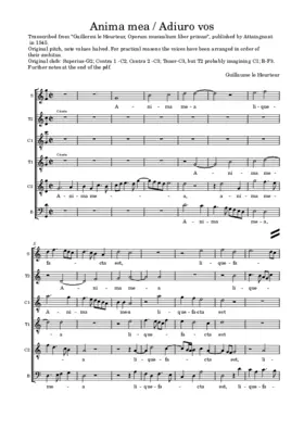 Anima mea - Adiuro vos