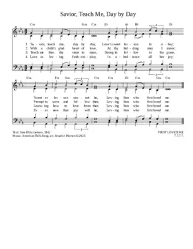 Savior, teach me, day by day