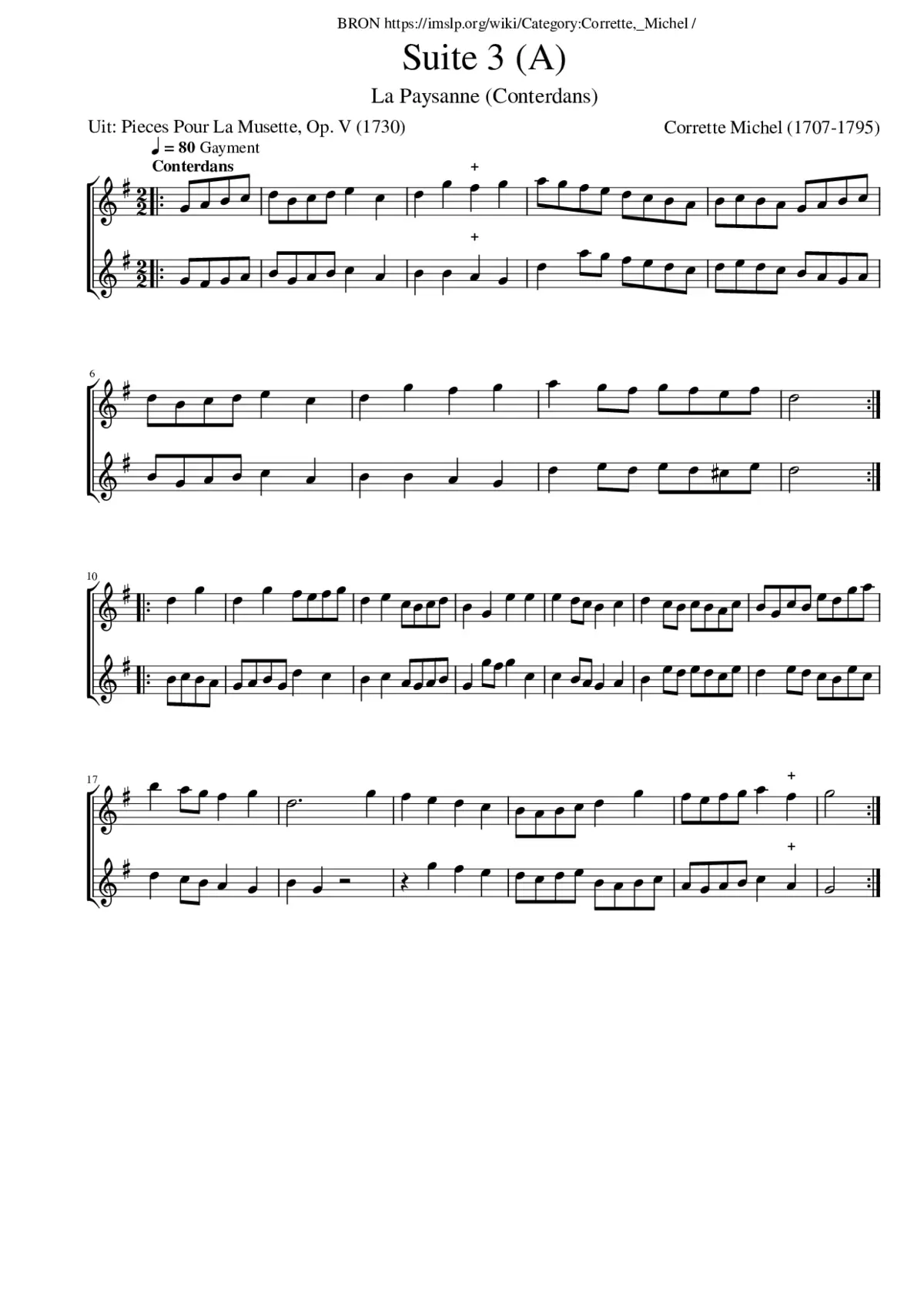 Suite 3 (A) (La Paysanne) - Page 1