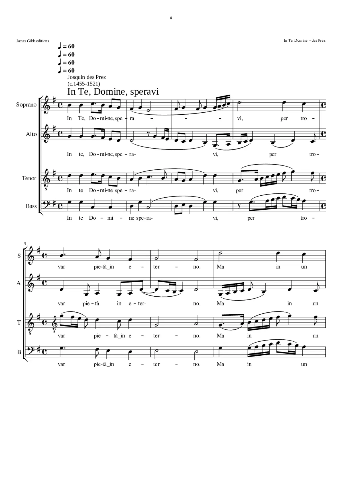 In te Domine speravi per trovar pietà - Page 1