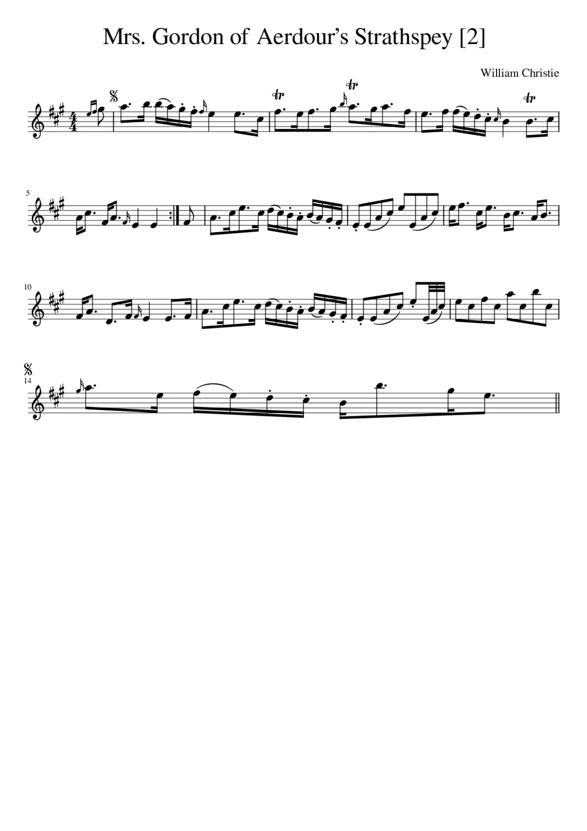 Mrs. Gordon of Aerdours Strathspey - Page 1