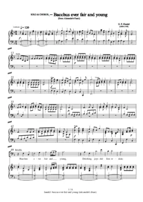 Bacchus ever fair and young / Bacchus' blessings are a treasure