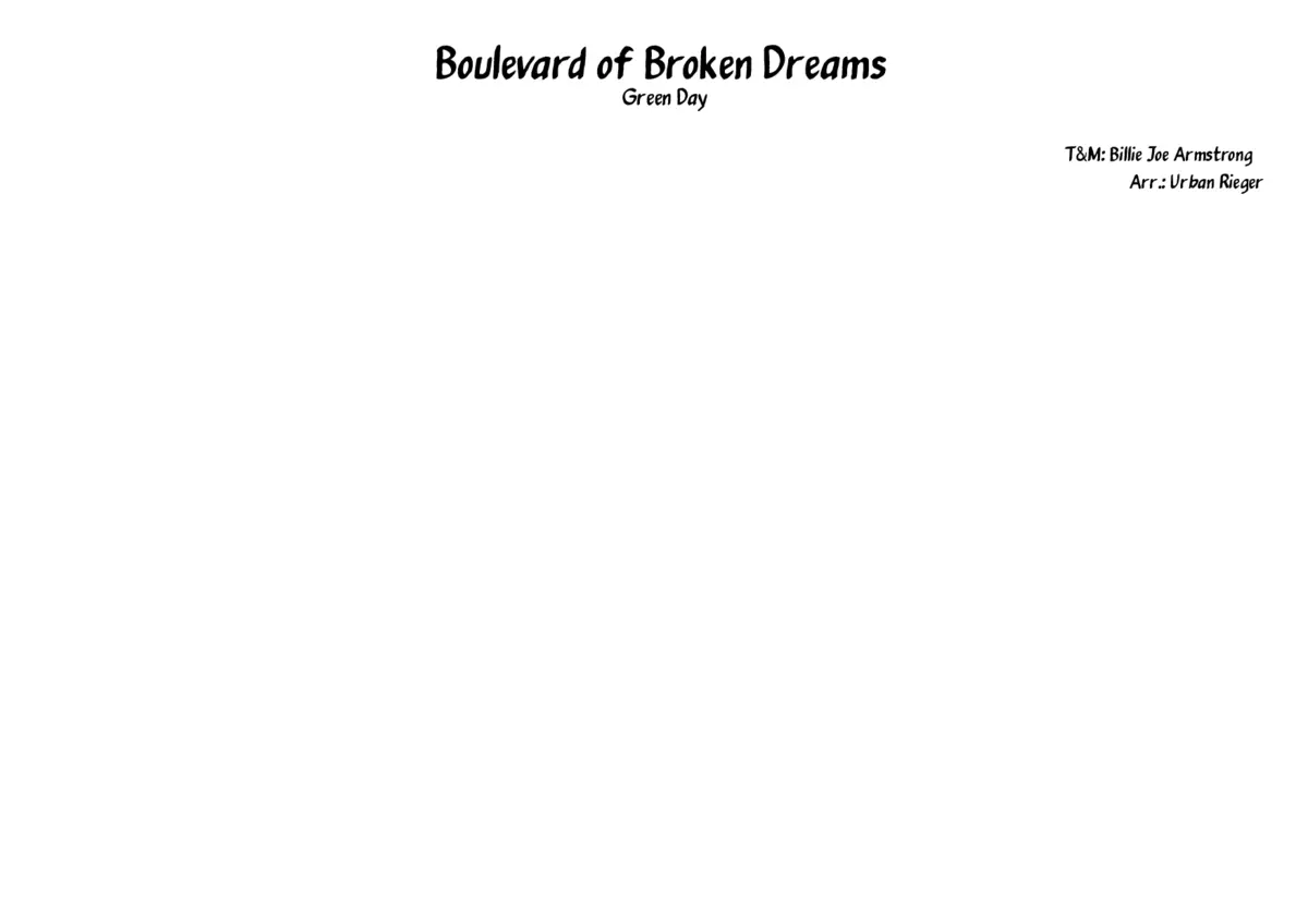 boulevard of broken dreams - Page 1